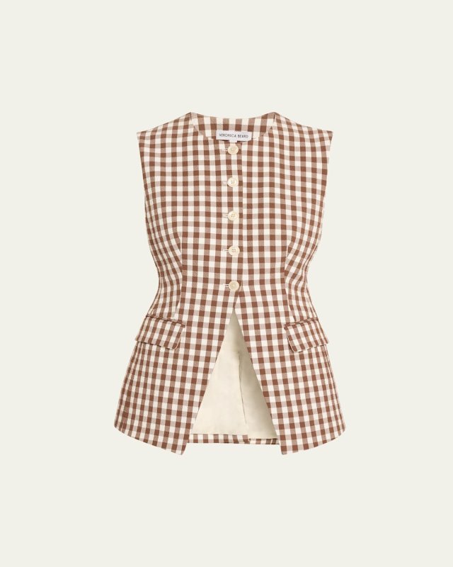 Lois Gingham Tailored Vest